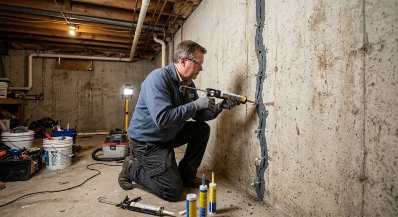 Basement Crack Repair in North Dartmouth, MA
