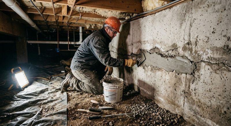 Cracked Foundation Repair in Bridgewater, MA