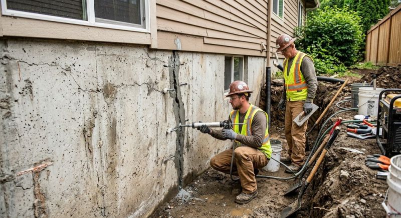 Cracked Foundation Repair in Warren, RI