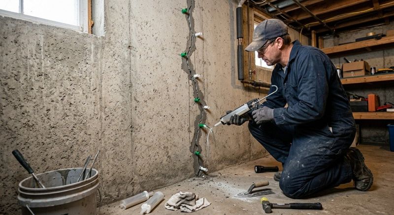 Foundation Crack Repair in Wareham, MA