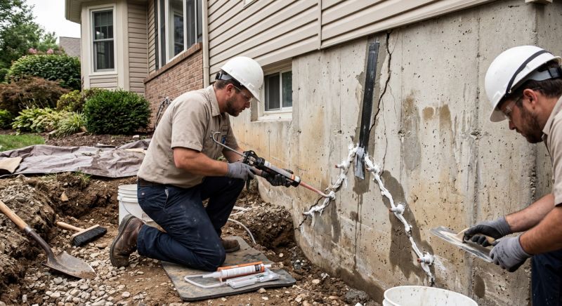 Foundation Crack Sealing in North Dartmouth, MA