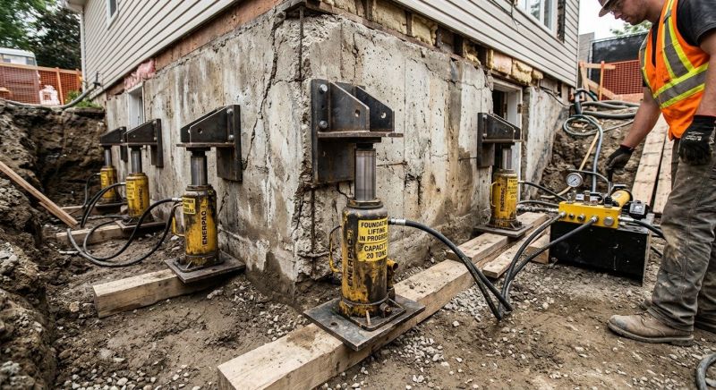 Foundation Jacking in Warwick, RI
