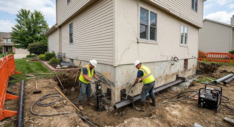 Sinking Foundation Repair in Buzzards Bay, MA
