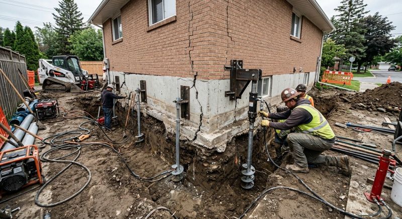 Sinking Foundation Repair in Wareham, MA