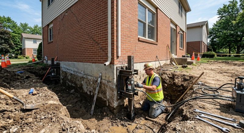 Sinking Foundation Repair in Warren, RI